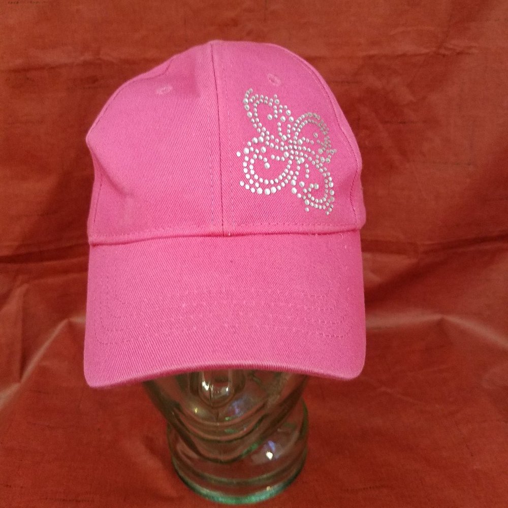 Ball Cap, Pink Silver flower